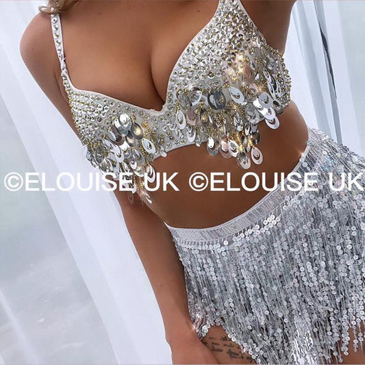 SEQUIN TWO PIECE - SILVER