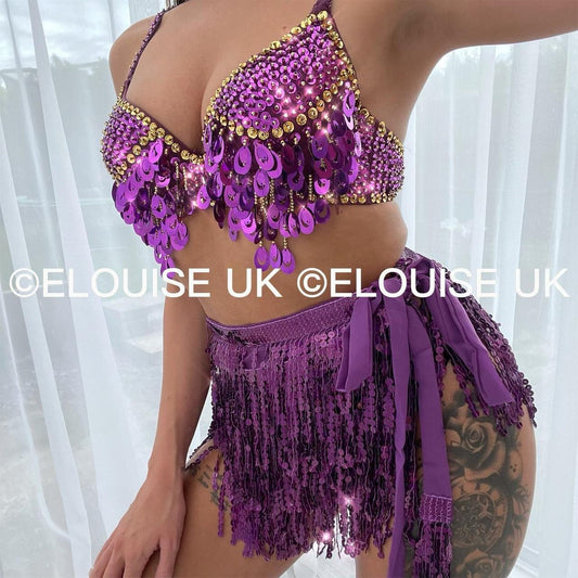 SEQUIN TWO PIECE - PURPLE