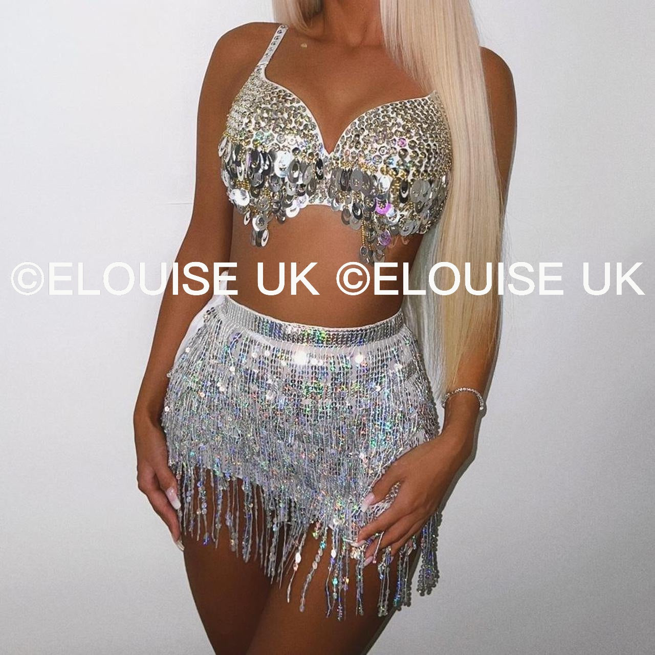 SEQUIN TWO PIECE - SILVER