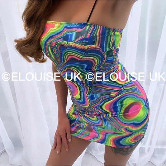 SWIRL BODYCON DRESS