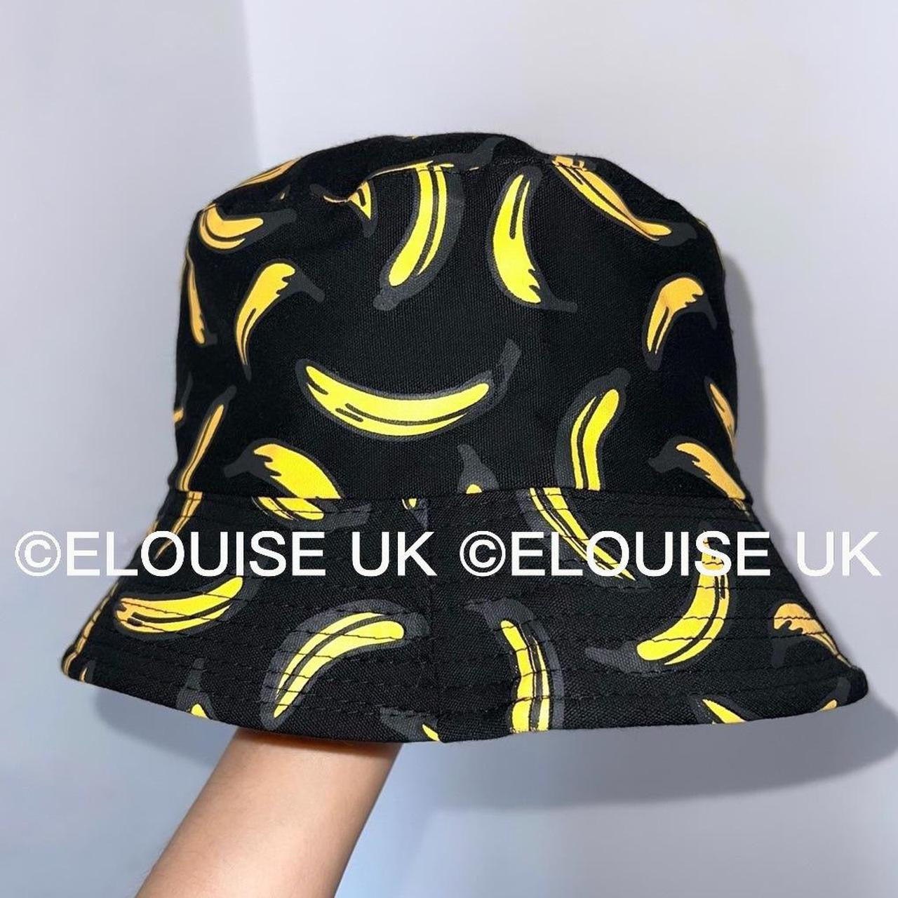 Black Yellow Banana Bucket Hat Festival Rave Bucket Hat