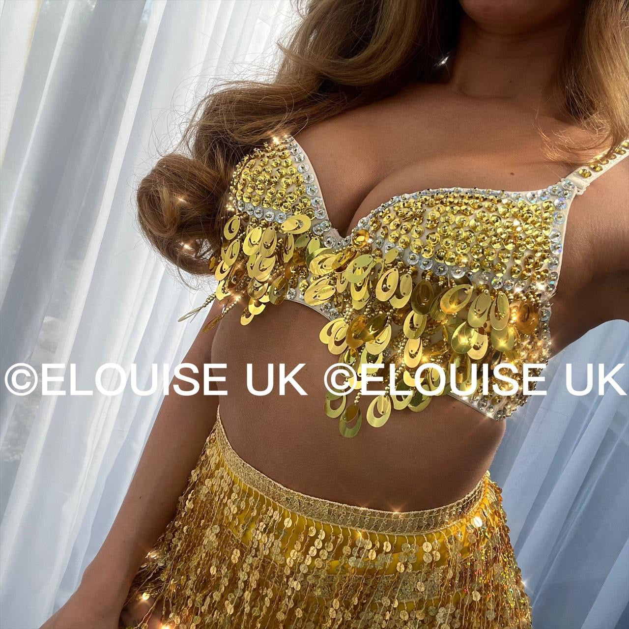 SEQUIN BRA - GOLD