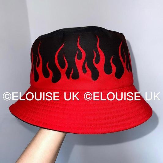 RED FLAME BUCKET HAT