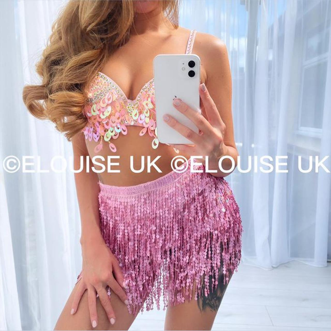 Sequin Two Piece - Baby Pink