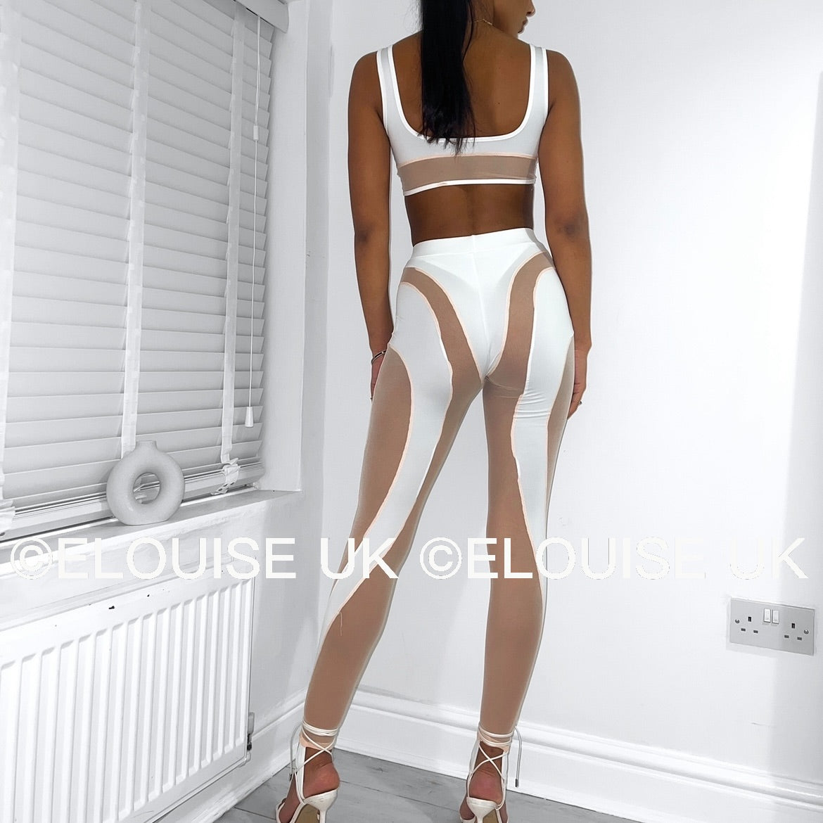 “LACEY” MESH CONTOURING TWO PIECE - WHITE