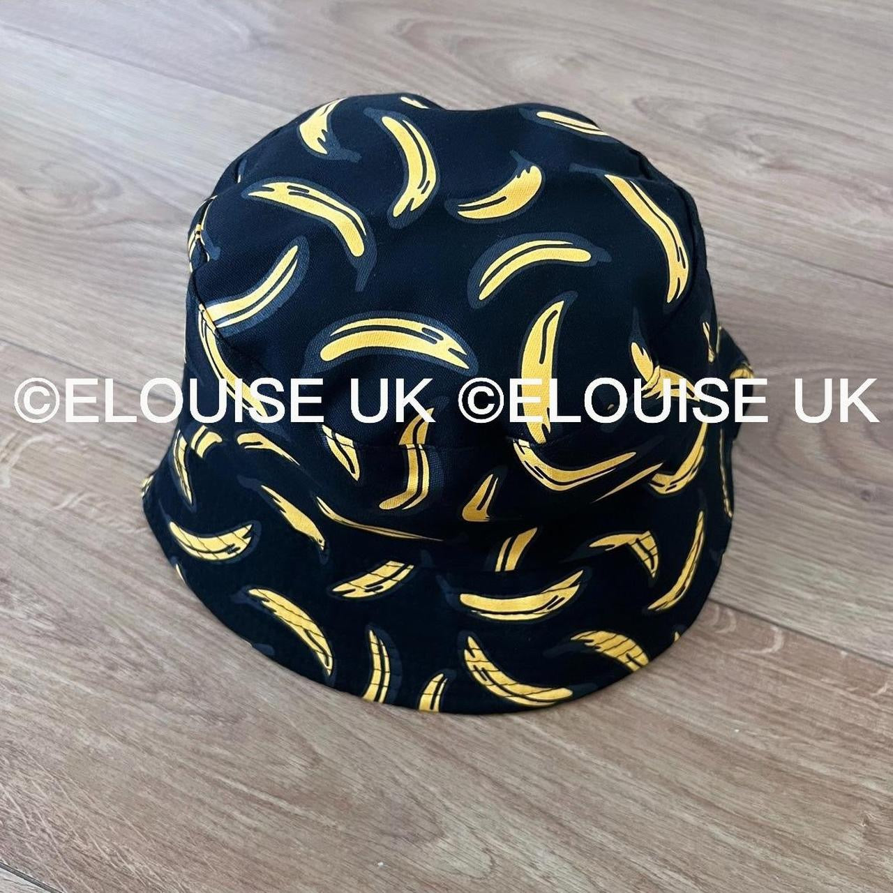 Black Yellow Banana Bucket Hat Festival Rave Bucket Hat