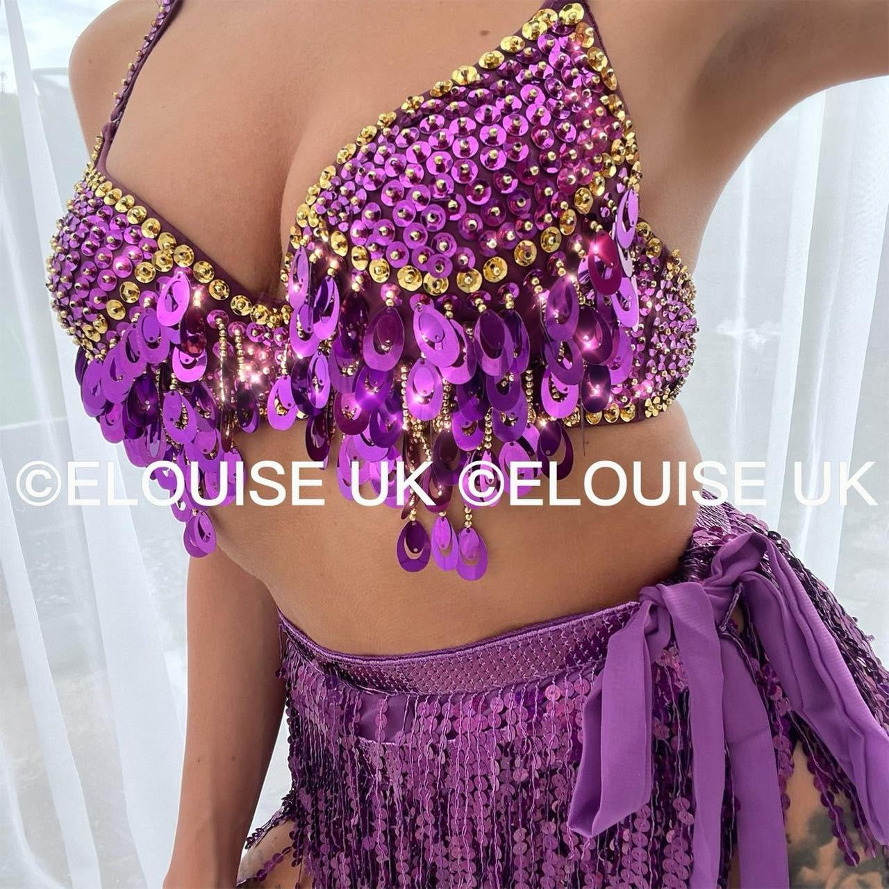 SEQUIN BRA - PURPLE