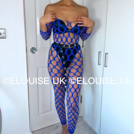 HOLE UNITARD - BLUE