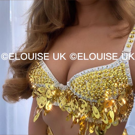 SEQUIN BRA - GOLD